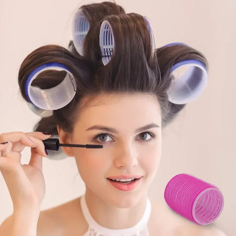 Hair Rollers Self Grip Hook Hair Curlers Heatless Hair Roller Dressing Curly Girl Method Curlers Sticky Styling Tools