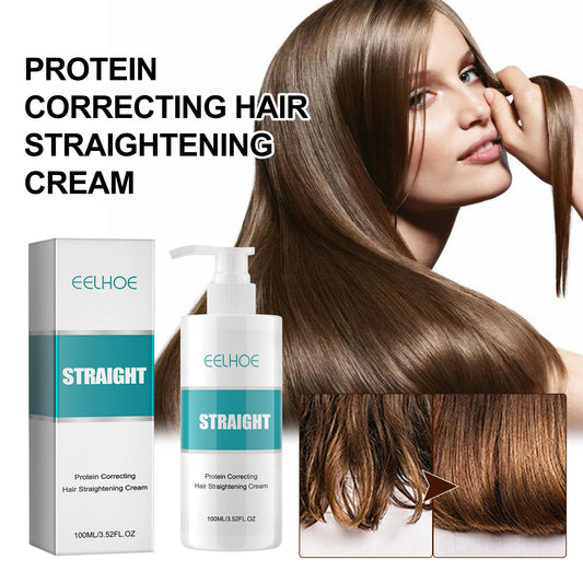 Keratin Hair Straightening Cream Hair Repair Conditioner Reduce Frizzy and Dry Hair Care Set Hair Salon Protein Correction Cream