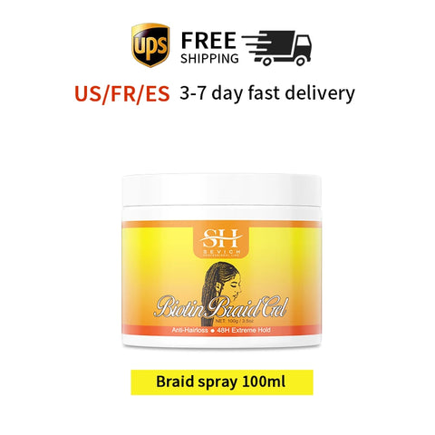 Hot 24 Hour Hold Braid Gel Frizz Control Fixative Oil Cornrow Mousse For Black Women Natural Locks And Twist Hair Styling Wax