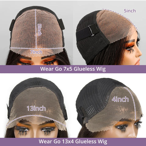 Bob Wig 13x4 Body Wave Glueless Wig Human Hair Brazilian Ready To Wear 7x5 Lace Frontal Wig Pre Cut No Glue For Women Preplucked