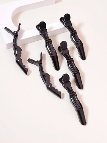 6PCS Alligator Hair Clip Hairdressing Clamps Plastic Hair Claw Professional Barber For Salon Styling Hairpins Hair Accessories
