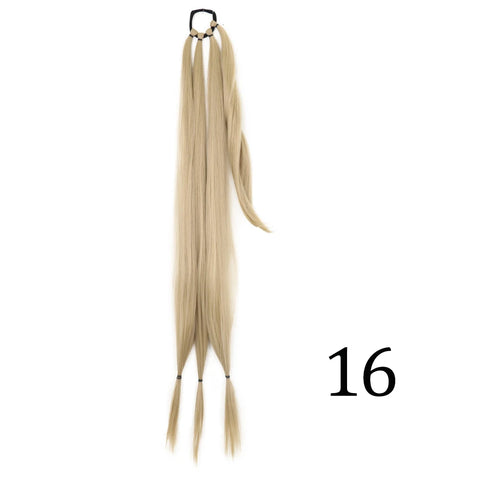 DIY Ponytail Extensions Synthetic Boxing Braids Ponytail Hair Rope For Women High Temperature Fiber Black Brown Ponytail