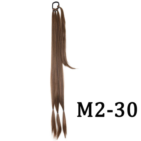 DIY Ponytail Extensions Synthetic Boxing Braids Ponytail Hair Rope For Women High Temperature Fiber Black Brown Ponytail