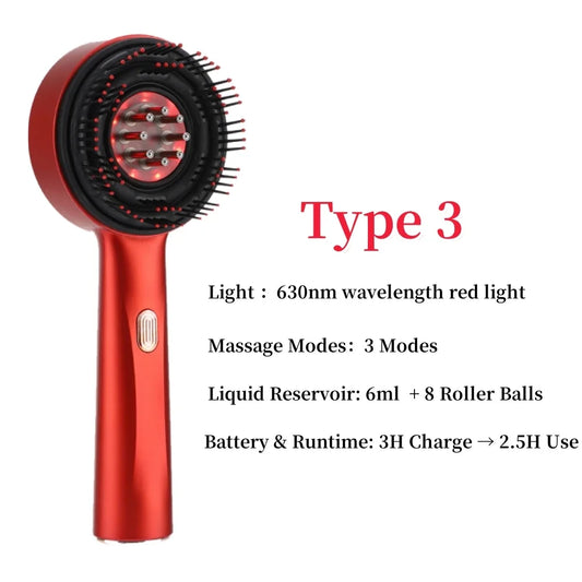 Electric Scalp Massage Comb Scalp Oil Applicator Hair Care Red Light  Head Massager for Hairline Growth Anti-Hair Loss Hairbrush