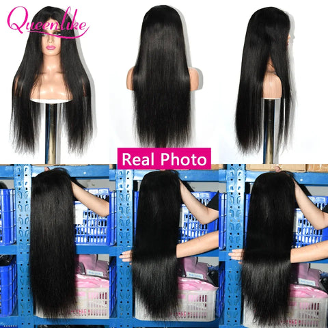 36 34 32 inch 5x5 6x6 Lace Closure Wig 42 40 30 inch Long Thick 13x6 Pre Plucked Straight Human Hair Lace Frontal Wigs For Women