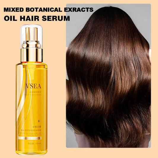 Lightweight Hair Oil Mist Serum, Botanical Extracts Hair Treatment for Split Ends,Frizz & Flyaways,Nourishing Repair,Gloss Shine