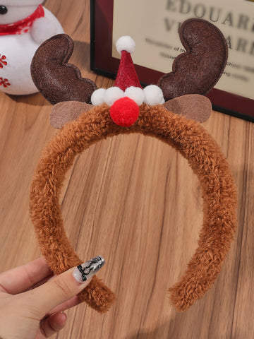 Winter Holiday Headbands,Cute Christmas Antler Hairbands for Women Girl Party Holiday Favors Photos Booth Hair Accessories