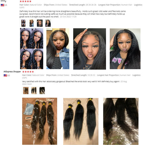 Kinky Straight Human Hair Bundles 8-30 Inch Hair Weave Remy Hair Extensions Yaki Straight Hair 1/3/4 Bundles Wholesale Vendor