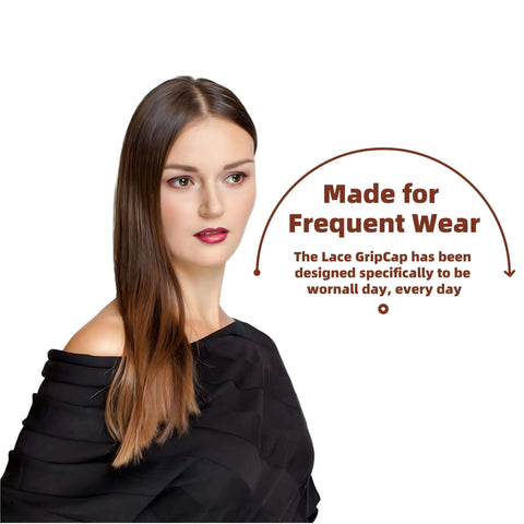 Lace Grip Wig Cap for Women, Glueless Breathable Lace Front Wig Cap with Adjustable Elastic Headband Non-slip Wig Gripper