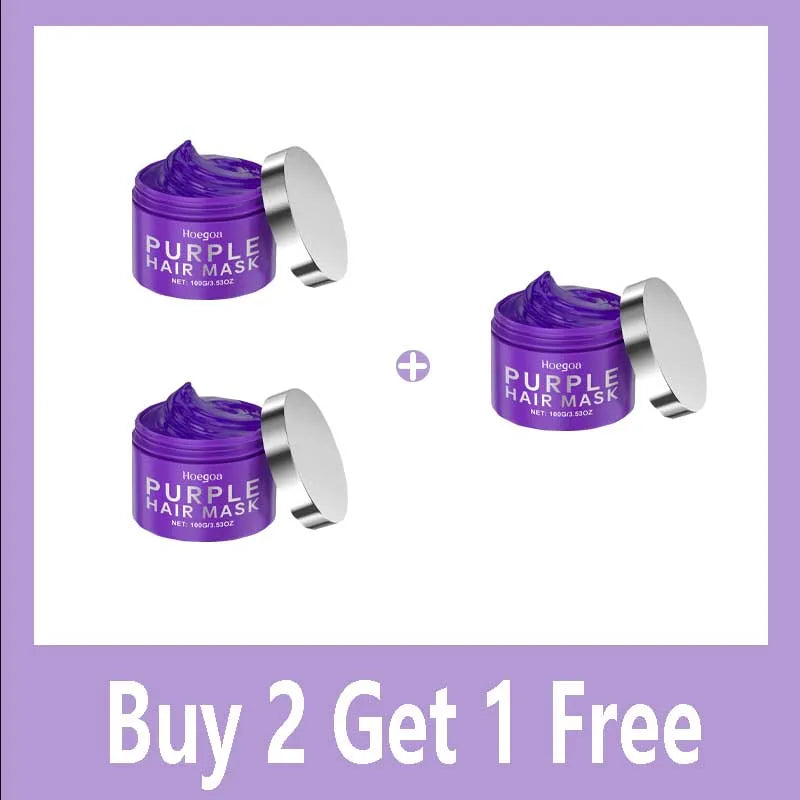 Purple Keratin Hair Mask for Repair Damaged Frizzy Hair Soft Shiny Smooth Nourishing Moisturizing Treatment Deep Hair Care Mask