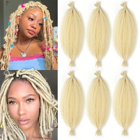 1/3/6 Packs Pre-Separated Springy Afro Twist Hair 12 Inch Synthetic Marley Twist Braiding Hair for Black Women