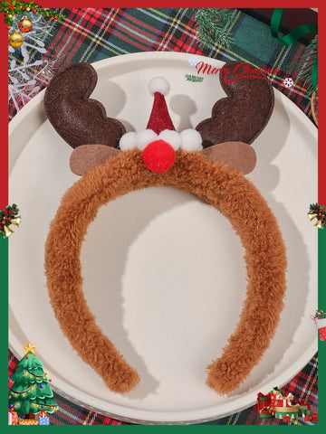 Winter Holiday Headbands,Cute Christmas Antler Hairbands for Women Girl Party Holiday Favors Photos Booth Hair Accessories