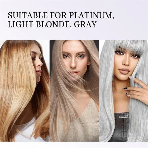 Purple Conditioner Eliminates Brassy Tones,Moisturizer Detangler Spray,Enhances of Blonde Gray Hair Adds Vitality Christmas Gift