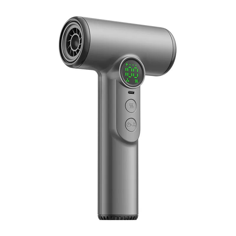USB rechargeable wireless hair dryer with hot air cordless portable suitable for dormitories for students with strong wind power