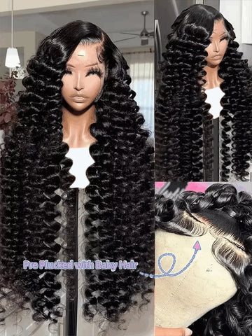 Loose Deep Wave Wig High Density 13x6 Hd Lace Frontal Wig 30 40 Inch Curly Lace Front Human Hair Black Women Brazilian Hair Wigs
