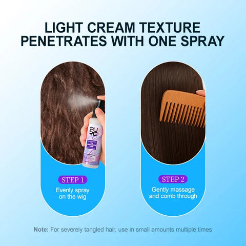 PURC Wig Leave-In Hair Conditioner Spray Moisturizing Keratin Smoothing Repair Frizz Damaged Hair Care 100ml/3.38 fl.oz