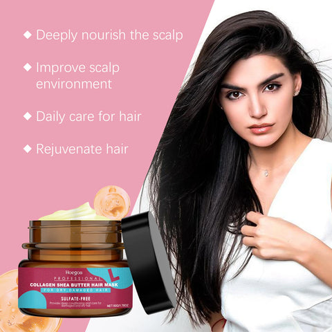 Keratin Hair Mask Repair Damaged Frizzy Split Ends Anti-Breakage Deep Hydration for Hair Smoothing Nourishing Shiny Hair Care