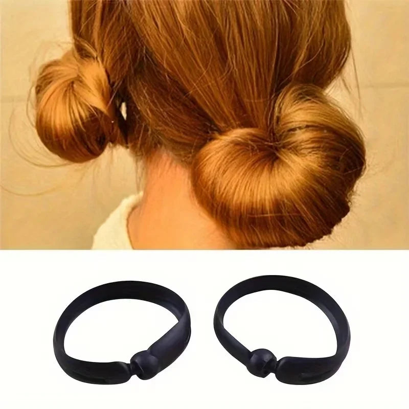 2Pcs Heatless Curling Rod DIY Women black mushroom hairs reel No Heat Hair Rollers Sleep Lazy Curls Flexi Rods Hair Styling Tool