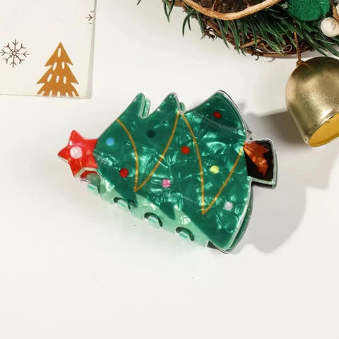 1/2Pcs Acrylic Christmas Hair Claw Clips for Women, Gingerbread Man Design Hair Jaw Clips Hair Accessories Holiday Gift Hair Pin