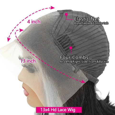 36 34 32 inch 5x5 6x6 Lace Closure Wig 42 40 30 inch Long Thick 13x6 Pre Plucked Straight Human Hair Lace Frontal Wigs For Women