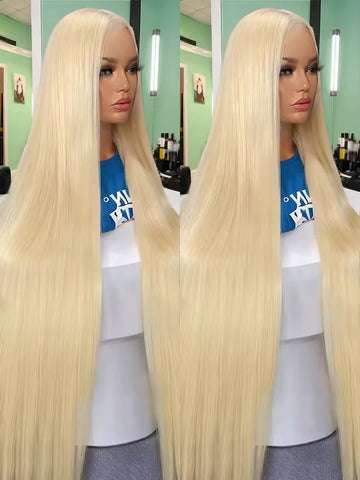 40 Inch 613 Blonde 13X6 Hd Lace Frontal Wig Straight Lace Front Wigs Human Hair 13X5 Lace Front Human Hair Wig For Women Rovess 