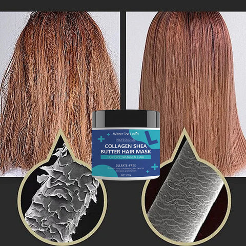 Collagen & Shea Butter Hair Mask - Sulfate-Free Deep Conditioning Treatment for Dry, Damaged Hair, Restores Moisture & Softness