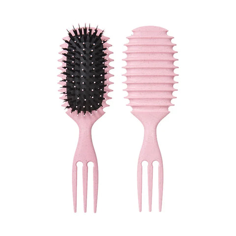 5-pcs Detangling Styling Set: Spray Bottle 3-in-1 Roll Hair Comb Curved Rat Tail Comb Edge Control Brush Salon Hairdressing Tool