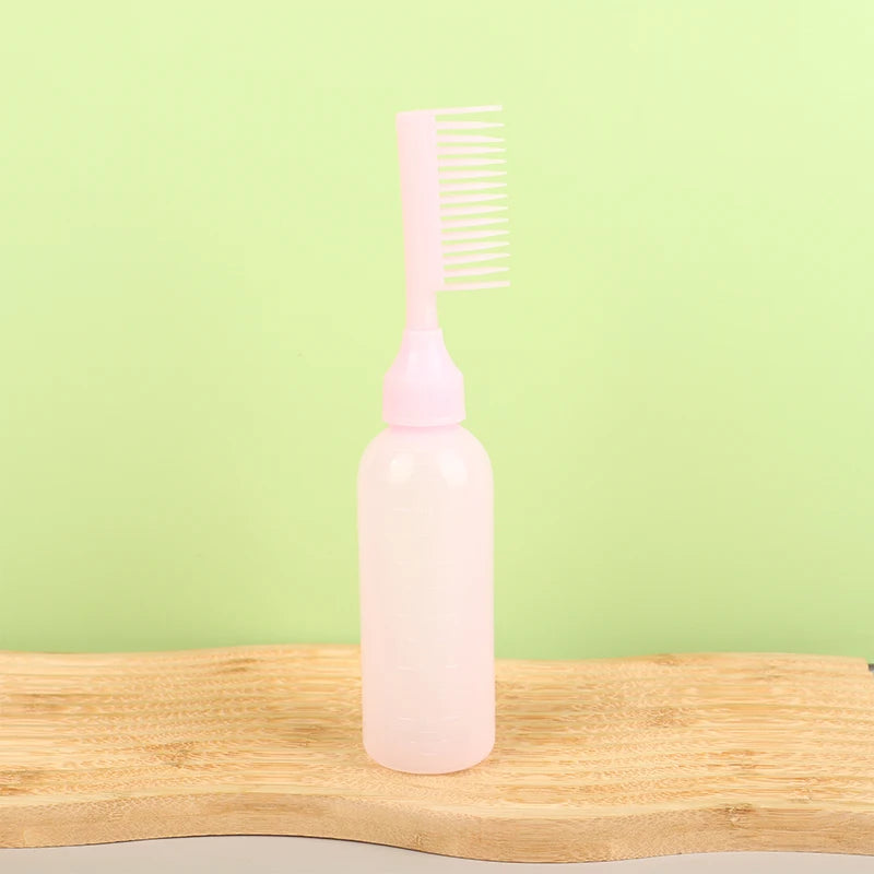 Hair Dye Refillable Hair Coloring Hairdressing Styling Tools Scalp Potion Oil Applicator Bottle Comb Hairdressing Shampoo Bottle