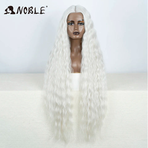 Noble Cosplay Synthetic Lace Wigs For Black Women Long Curly Hair 42 Inch Cosplay Blonde Ombre Lace Front Wig Synthetic Lace Wig