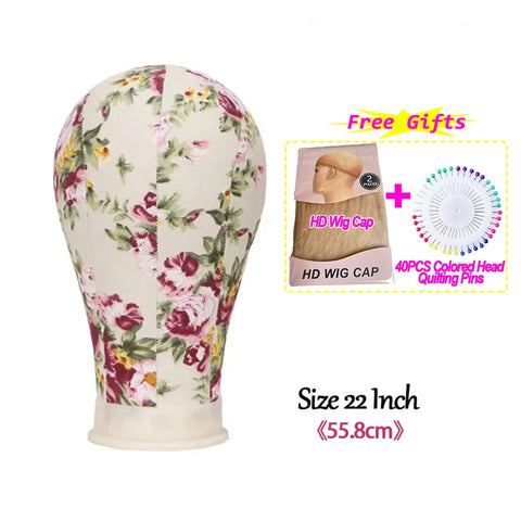 Soft Canvas Wig Head With Tripod Stand 22' Training Mannequin Canvas Head for Hairstyle Display DlY Making Wig Stand With Head