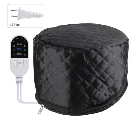 10 Modes Heated Hair Steamer Cap Electric Hair Heating Cap Waterproof Detachable Hat with Timer SPA Nourishing Hair Styling Care