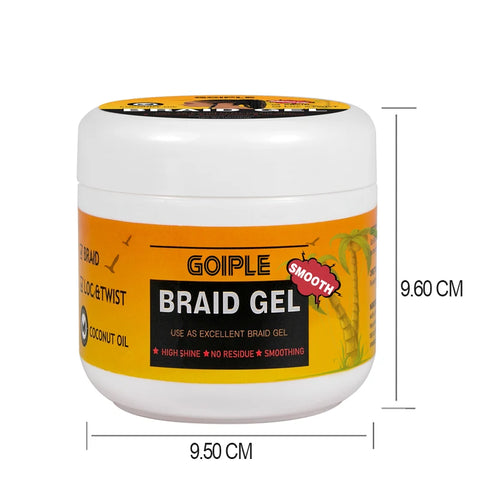 450g Braid Gel 24 Hour Smooth Hold Braiding Pomade Tames Frizz Hair Styling Cream for Cornrow Lock and Twist Edge Control Wax
