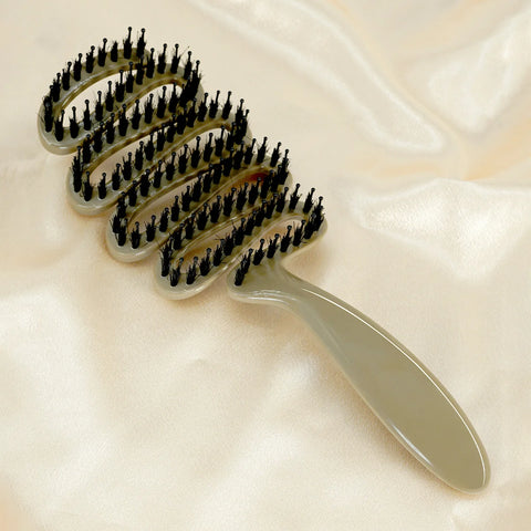 Vent Hair Brush with Black Bristles Scalp Massage Detangling Hair Styling Tool for Curly Straight Hair Men Women Daily Use