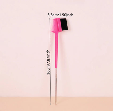 One set of natural hair styling brushes with steel needle edge control，Special for real hair wigs