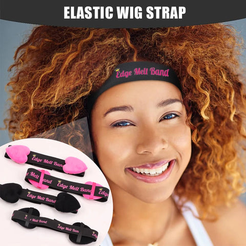 2.5Cm 3Cm 3.5Cm 4Cm Wig Elastic Band With Ear Protector Black Lace Melting Band For Laying Edges Down Adjustable Band 1Pcs 3Pcs