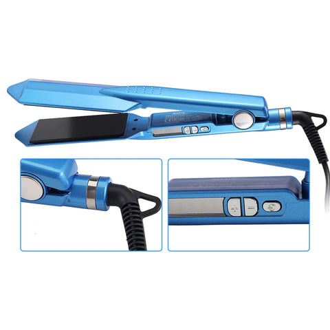 Hair Straightener Wide Titanium Flat Iron for Professional Hair Straightening 470F° Fast Heat up Dual Voltage Flat Iron
