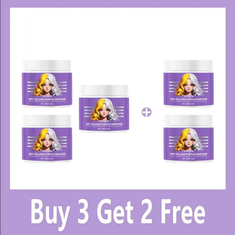 Purple Hair Mask Anti Yellow Deep Nourishing Shiny Hair Repair Dry Frizzy Damaged Maltreated Hair Care Conditioner 100g