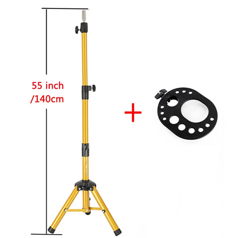 Multifunction Three Holders Wig Stand Wig Tripod Wig Mannequin Head Stand For Canvas Block Mannequin Head / Training Doll Head