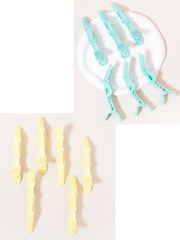 6PCS Alligator Hair Clip Hairdressing Clamps Plastic Hair Claw Professional Barber For Salon Styling Hairpins Hair Accessories