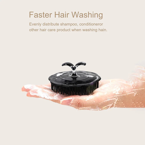 Handheld Silicone Head Wash Clean Care Hair Root Itching Scalp Massage Comb Shower Brush Shampoo Brush