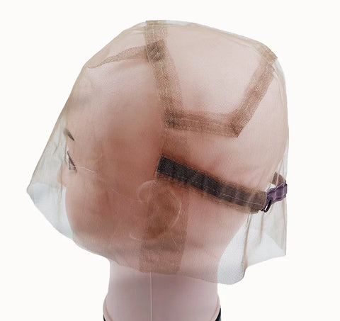 Full-Lace-Wig-Caps Wig Base For Hand Made Wigs With Adjustable Straps Glueless Weaving Full Lace Caps