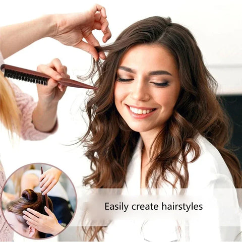Mane Bristle Hair Brush Set with Fluffy Hair Brush Mouse Tail Hair Teasing Hairbrush Beard Shaving Brush Edge Hair Styling Tools