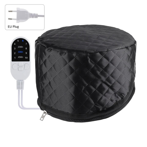 10 Modes Heated Hair Steamer Cap Electric Hair Heating Cap Waterproof Detachable Hat with Timer SPA Nourishing Hair Styling Care