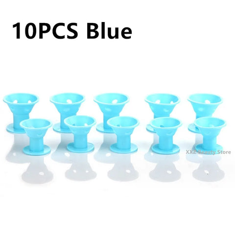 10/20PCS Pink Magic Hair Care Rollers Soft Silicone Hair Curler No Heat No Clip Hair Curling Styling DIY Tool For Curler Hair