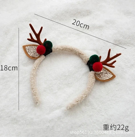 Christmas Hairpin Cute Christmas Hair Accessories Female Plush Bow Autumn And Winter Wash Christmas Hairband Jewelry