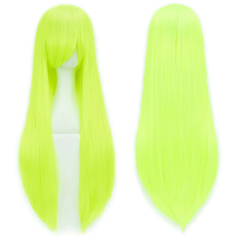 Soowee Long Synthetic Hair White Purple Cosplay Wigs Party Black Hair Straight Wig Hairpiece for Women