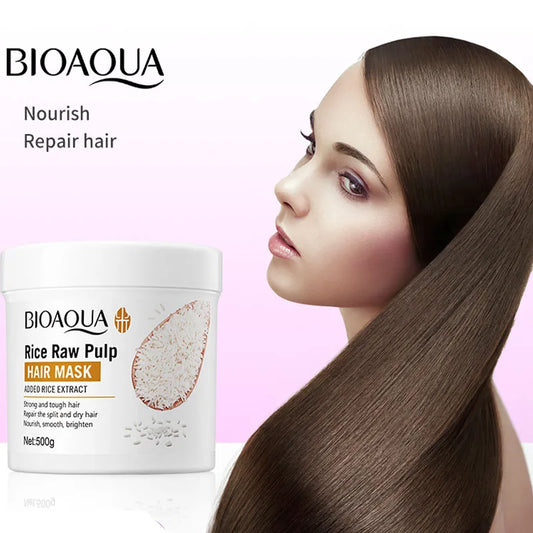 Rice Puree Hair Mask Natural Hair Growth Repair Dry Damaged Anti-Breakage Thicker Nourish Moisturize Healthier Hair Care Product