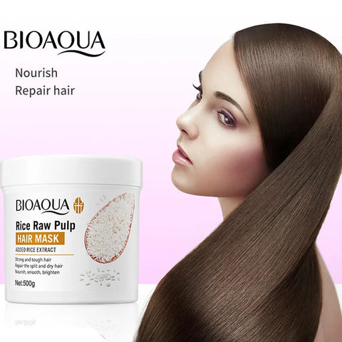 Rice Puree Hair Mask Natural Hair Growth Repair Dry Damaged Anti-Breakage Thicker Nourish Moisturize Healthier Hair Care Product