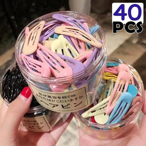 Aesthetic Hair Clips Barrettes BB Pins Alloy 5cm Cute Sweet Ins Style Ladies Girls Kids Small Hair Clips 10-40Pcs