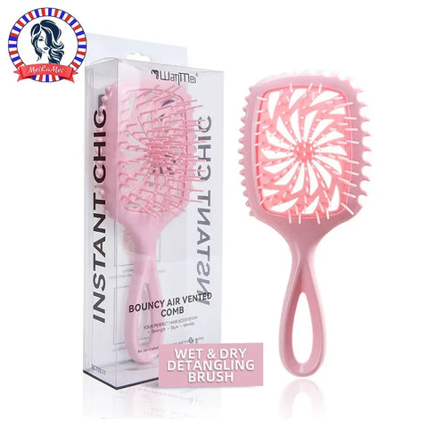 1 Pack WANMEI Detangling Hair Brush- Effortless Tangle Free-Ideal for Natural Curly Straight Wet Dry  Damaged Hair for Women Men
